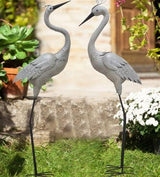 Outdoor Sculptures for Garden Crane Sculpture, Villa Garden Decoration Large Bird Statue Decoration Wrought Iron Crane Animal Metal Sculpture