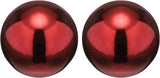 uxcell 2pcs Gazing Globe Decor Ball 1.65 inch 42mm Garden Sphere Polished Hollow Ball, Seamless Stainless Steel Gazing Ball, Smooth Mirror Globe for Garden Home Decor, Ruby Red