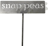 Classic Metal Garden Markers 19 Inches Tall (snap peas, Raw, Unfinished Steel (will rust with time))