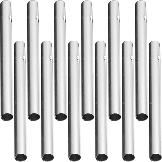 12pcs Wind Chime Tubes,Metal Windchime Tubes,Wind Chime Making Kit,Windchime String Metal s for Crafts, Parts for DIY s Crafts Courtyard Hanging Ornament