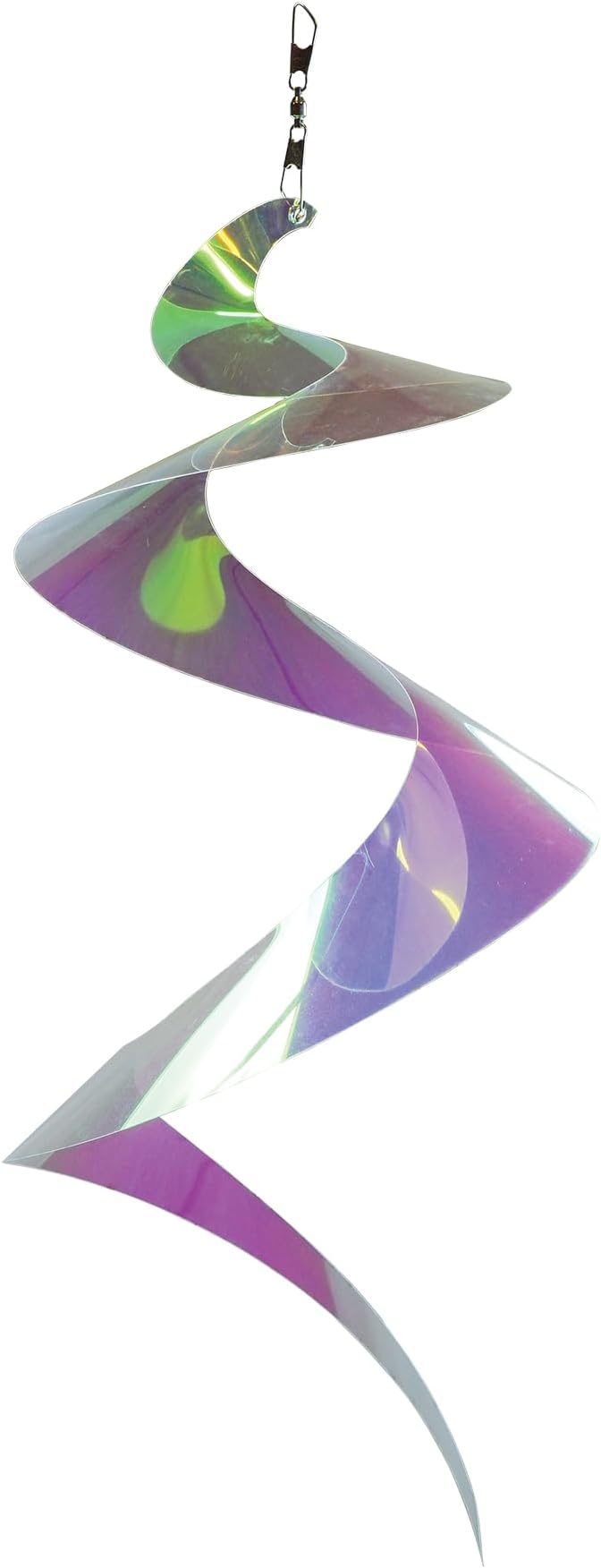 In the Breeze 9156 — 30-inch Iridescent Twister Tail — Suncatcher Wind Spinner for Yards and Gardens, Humane Animal Deterrent…
