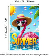 BlissYard Hello Summer Flamingo Welcome Garden Flag 12 x 18 Inch Double Sided Ocean Beach Tropical Plant Farmhouse Small Yard Flag Summer Seasonal Holiday Outdoor Outside Decoration