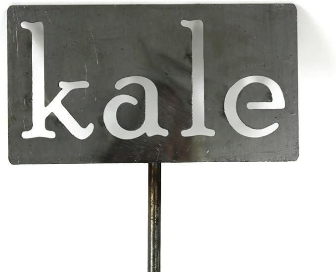 Classic Metal Garden Markers 19 Inches Tall (kale, Raw, Unfinished Steel (will rust with time))