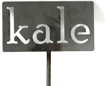 Classic Metal Garden Markers 19 Inches Tall (kale, Raw, Unfinished Steel (will rust with time))