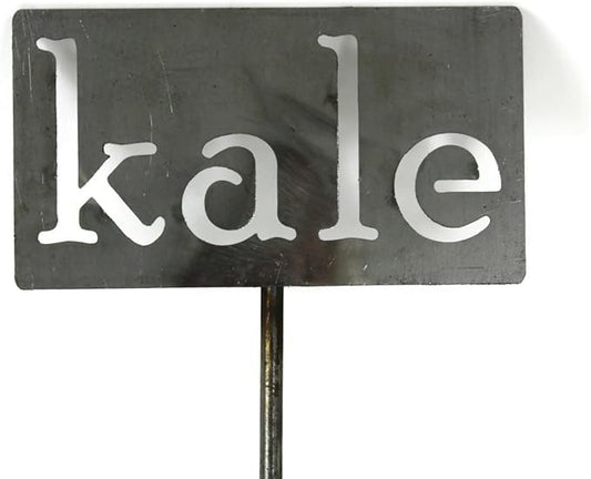 Classic Metal Garden Markers 19 Inches Tall (kale, Raw, Unfinished Steel (will rust with time))