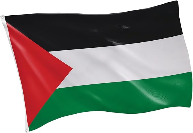 Evergreen Palestine Flag 3x5 flag Outdoor Double Sided, Nation Flags for Outside with Grommets, Palestinian Flag 3-Ply Banners for Garden Patio, Indoor Wall Decor for Room, Works with Standard Estate Flag Poles