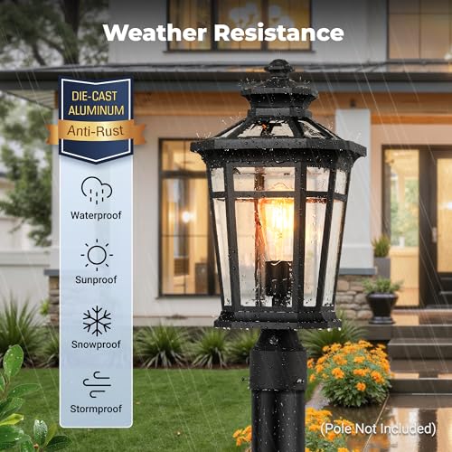 Dusk to Dawn Outdoor Post Light - Large