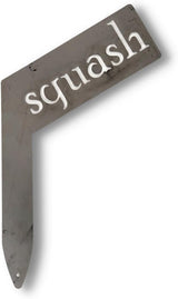 Planter Size Small Metal Garden Plant Vegetable Flower or Herb Markers 13.5 Inches Tall (squash, Raw, Unfinished Steel)