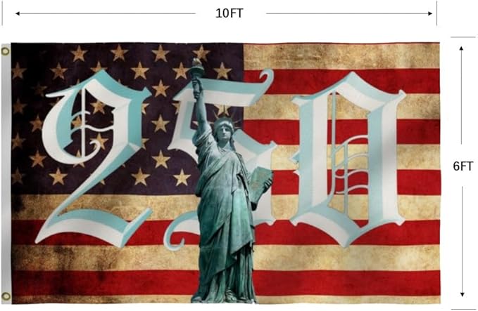 250th Birthday 250 Years 1776 2026 American Flag 6X10Ft, US Statue of Liberty, Double Side Printed Flags, Men Women Banner,Vibrant Colors, Double Stitched with 2 Brass Grommets, Bar Garden Street Decoration, GYM, Office Decor,Indoor Outdoor Use,Gifts. ...