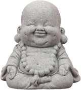 Mini Monk Buddha Statue Sandstone Statues Zen Monk Praying Statue Sculptures for Wealth Good Luck Feng Shui Decor Home Fish Tank Aquarium Garden (Style 17)