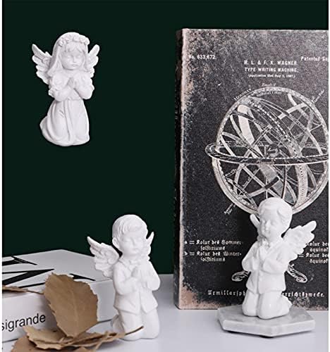 Asng Cherubs Angels Resin Garden Statue Figurine, Adorable Angel Sculpture Memorial Statue, Indoor Outdoor Home Garden Decoration (Praying Cherub-boy)