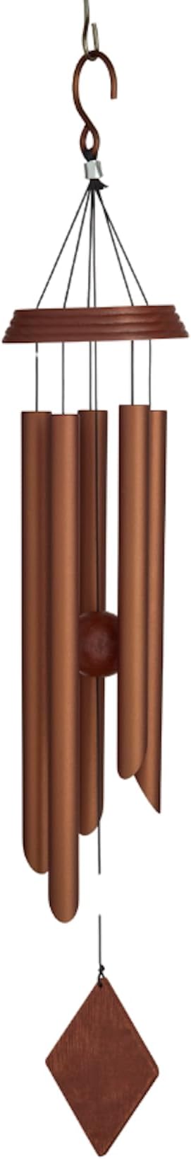 Red Carpet Studios Windchime Harmony Mahogany Wood and Aluminum Wind Chimes, 26" Long, Dark Brown