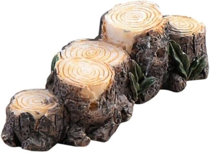Miniature Resin Stump Micro Landscape Fairy Garden Ornament Mini Doll House Outdoor Landscape Decor Outdoor Statues Garden Sculptures Decor Landscape