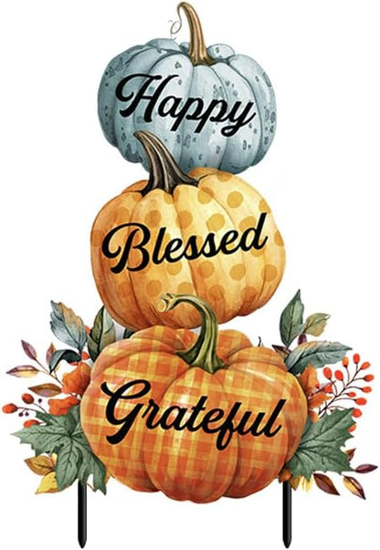 Briarwood Lane Happy Blessed Grateful Metal Art