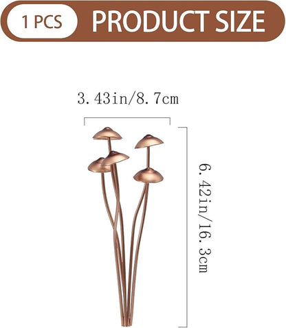 Metal Mushroom Garden Stakes Outdoor Decor Iron Mushroom Statues, Garden Decor Metal Mushrooms, Flower Pot Decoration, DIY Ornament for Patio, Lawn, Yard Plant Decorations (2)