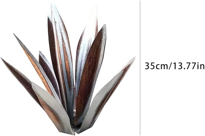 Tequila Rustic Sculpture,Rustic Hand Painted Metal Agave Plant,DIY Metal Plant Garden Yard Sculpture,Silver Tequila Rustic Sculpture Metal Agave Plant Iron Art Agave Sculpture Statue
