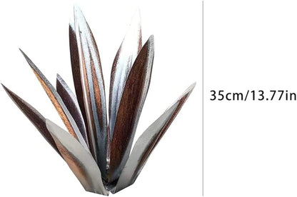 Tequila Rustic Sculpture,Rustic Hand Painted Metal Agave Plant,DIY Metal Plant Garden Yard Sculpture,Silver Tequila Rustic Sculpture Metal Agave Plant Iron Art Agave Sculpture Statue
