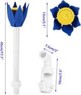 Pool Fountain Jet Adjustable Waterfall Pool Fountain Spray Above & Inground Swimming Pool Waterfall Sprayer Lotus Flower Pond Fountain Nozzle Accessories