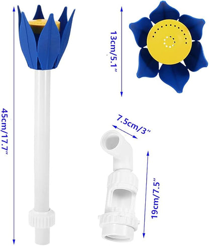 Pool Fountain Jet Adjustable Waterfall Pool Fountain Spray Above & Inground Swimming Pool Waterfall Sprayer Lotus Flower Pond Fountain Nozzle Accessories