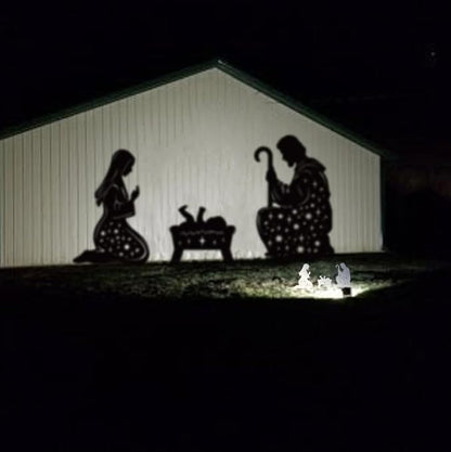 Metal Nativity Scene Outdoor Christmas Decorations, 17” Nativity Silhouette Outdoor Nativity Scene Set, Weather Resistant Outside Nativity Scene Outdoor Yard Stakes for Yard Lawn Garden Pathway