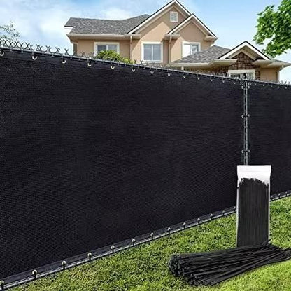 180GSM 5ft x 50ft Fence Privacy Screen Heavy Duty Fence Cover Garden Wall Backyard Black
