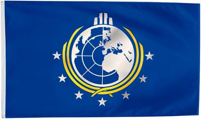 Super Earth Flag 3x5Feet Outdoor Indoor Decoration Flag 3x5Feet Double Stitched Polyester with Brass Grommets