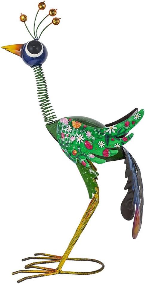 Metal Peacock Garden Statue,Outdoor Peacock Sculpture Decor Yard Art,Farmhouse Art for Yard, Patio, or Housewarming Gift for Mom, Friends