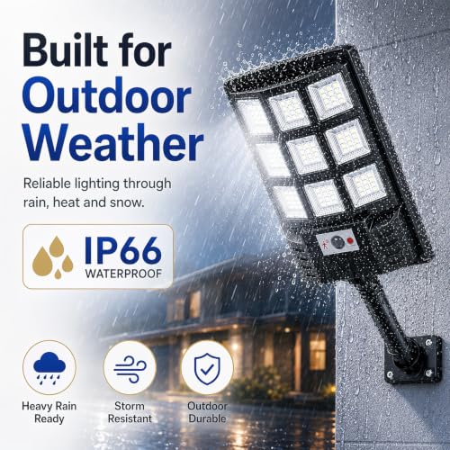 Solar Motion Sensor Lights - 6 Pack, Remote Control