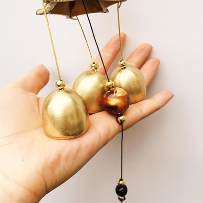 GANAZONO Retro Metal Wind Chime with Rabbit Design Hanging Wind Bell for Outdoor Garden Patio Wall Decor 17.9 Inch Durable Metal Bell Feng Shui Charm