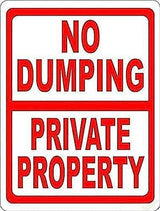 No Dumping Signs New Warning Plaque Wall Decor No Dumping Private Property Prevent Illegal Garbage Disposal On Land Yard Signs Courtyard Decoration Office Sign Outdoor & Indoor Safety Sign 8 X 12 Inch
