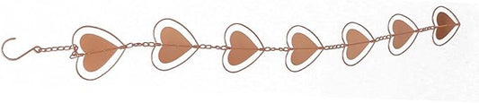 Heart Shape Rain Chain Wind Decorative Metal Rain Chain with Hook for Balcony Patio