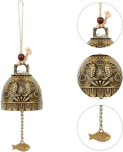 Feng Shui Wind Bell Vintage Metal Blessing Wind Chimes Hanging Decoration for Garden 5PCS
