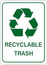 Recyclable Trash Street Metal Signs Vintage No Rust Safety Man Cave Warning Aluminum Metal Tin Sign for Garden Patio Yard Cafe Pub Home Decor Wall Art Print Poster 12x16 Inch