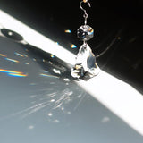 12pcs Crystal Prism Suncatchers, Hanging Crystals Chandelier Replacement for Windows, Christmas Trees Shape Rainbow Maker Home Decoration