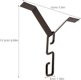 Rain Chain Hook Adapter 2-Pack Metal V-Shaped Rain Chain Hangers for Gutter Downspout Installation Decorative Outdoor Water Drain Fitting