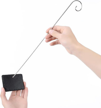 20Pcs Silver Stainless Steel Plant Label Hooks,Hanger Gardens Stake,Garden Markers Stake Plant Label Holder,Rustproof Deformed Garden Plant Sign Hooks Hanging Rods,Plant Container Accessories(20cm)