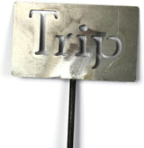 Classic Metal Garden Markers Clearance Items 20 to 33 Inches Tall (Raw Unfinished Steel, Trip)