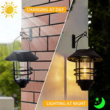 Solar Hanging Lantern - Waterproof Wall Mount 2 Pack