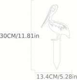 Metal Bird Garden Statue, Heavy-Duty Outdoor Yard Art with Rustic Charm, Elegant Wildlife Sculpture for Patio, Courtyard & Landscapes, Weather-Resistant Iron Decor with Intricate Detailing