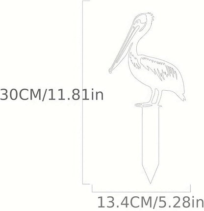 Metal Bird Garden Statue, Heavy-Duty Outdoor Yard Art with Rustic Charm, Elegant Wildlife Sculpture for Patio, Courtyard & Landscapes, Weather-Resistant Iron Decor with Intricate Detailing