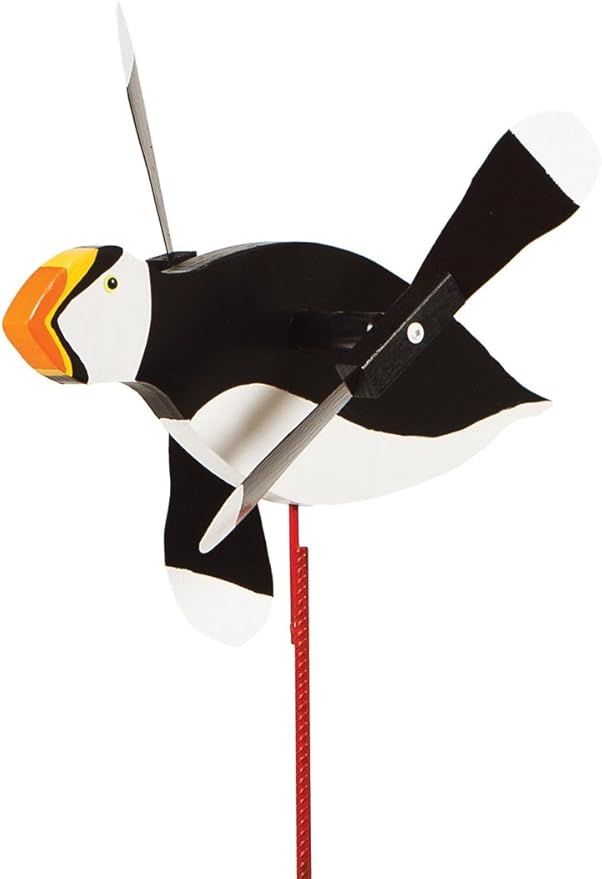 Puffin Whirligig/Whirly Bird Garden Spinner Lawn Decoration Amish-Made