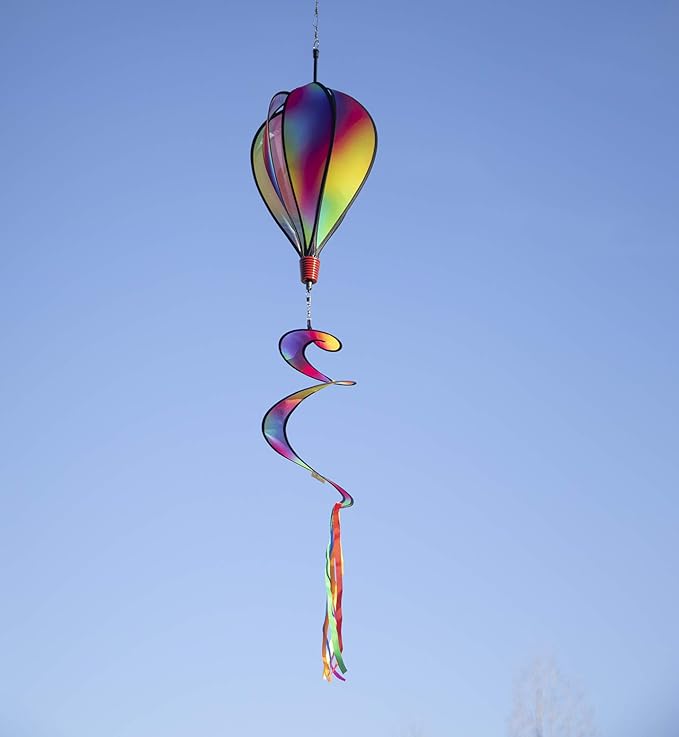 In the Breeze 0977 Jewel Hot Air Balloon Spinner-Outdoor Hanging Decoration
