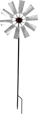 Yardwe Large Metal Windmill Ornament Outdoor Garden Decor Rotatable Wind Spinner with Durable Metal Construction for Lawn Patio Courtyard