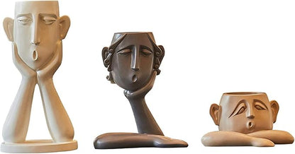 Garden Ornaments Decor Statue Outdoor,Abstract Unique Statue Sculpture Creative Statues and Sculptures Outdoor Decor for Garden,Abstract Figure Decoration Resin Flower Pot Vase Tv Cabinet