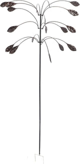 Wind Spinner Kinetic Wind Spinner Falling Foliage Design Wind Sculpture, Rustproof Water Proof Heavy Duty Falling Foliage Kinetic Copper Triple Spinner for Outdoor Garden