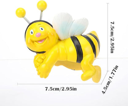 Set of 2 Cute Climbing Bees Flower Pot Hugger Figurines Resin Hanging Bee Statues Planter Pot Decorations for Home Garden Fence Balcony Patio Lawn Yard Ornaments
