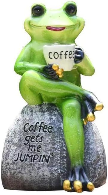 Adorable Animal Garden Statue with Umbrella - Charming Outdoor Decor for Yard, Patio, or Garden (Yellow Cup)