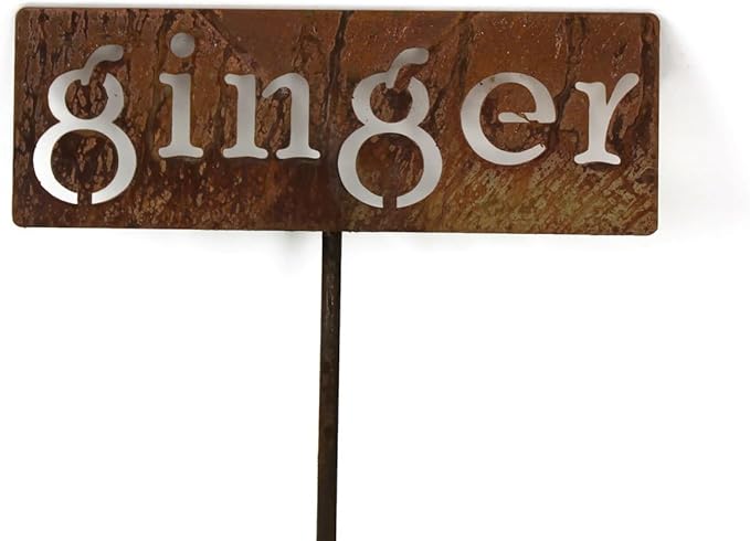 Classic Metal Garden Markers 19 Inches Tall (ginger, Naturally Rusted)