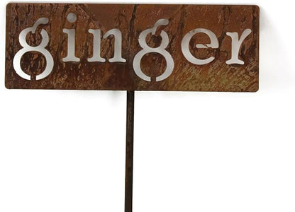 Classic Metal Garden Markers 19 Inches Tall (ginger, Naturally Rusted)