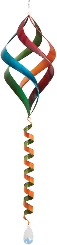 Bits and Pieces - Rainbow Enameled Wind Spinner - Garden Decoration